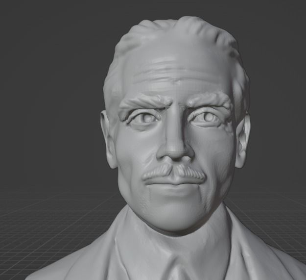 Howard Hughes 3D print model_3
