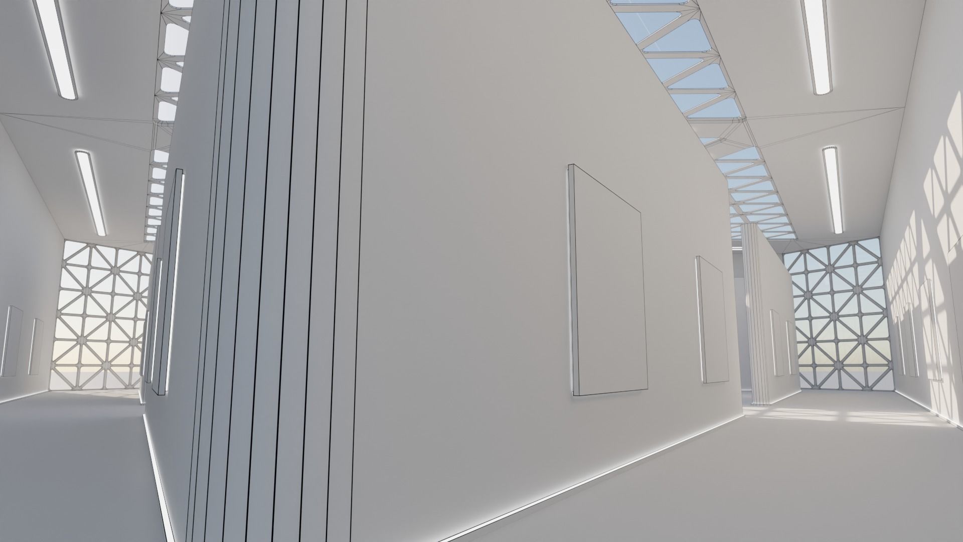 Art Gallery 02 Low-poly 3D model_7