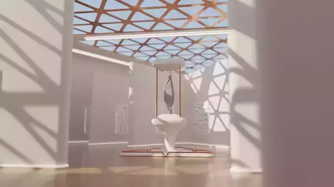 Art Gallery 02 Low-poly 3D model