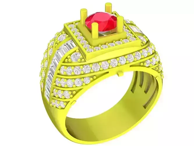 korean diamond baguette women ring 4330