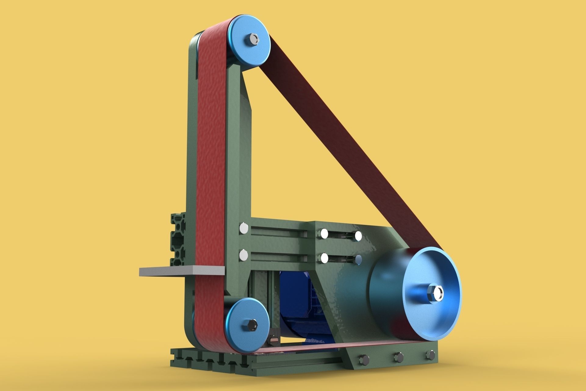 BELT GRINDER SANDER ABRASIVE POLISHER EDGES SHARPENER 3D model_4