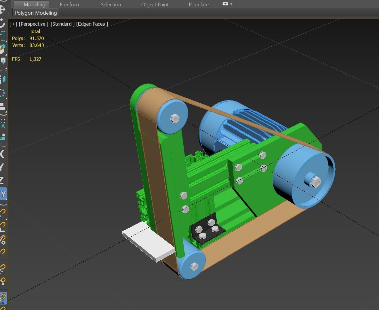 BELT GRINDER SANDER ABRASIVE POLISHER EDGES SHARPENER 3D model_10