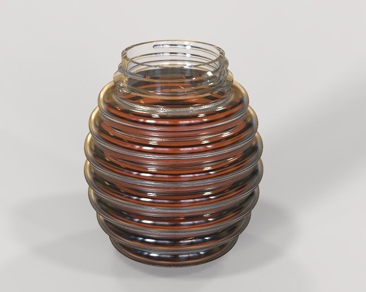 Honey Bottle 200ml 3D print model_2