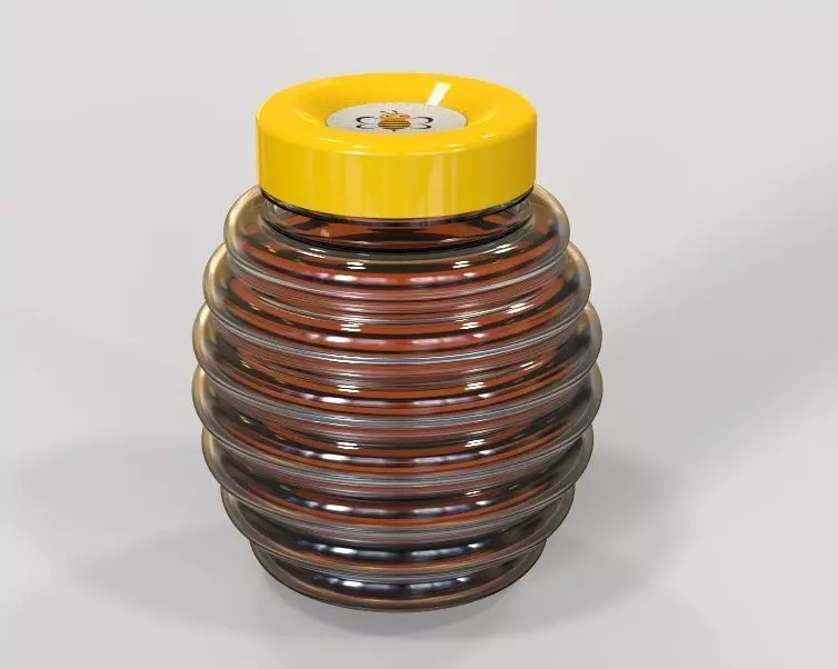Honey Bottle 200ml 3D print model_0