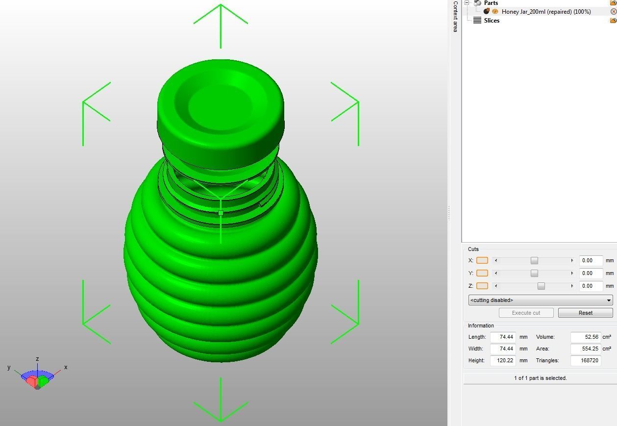 Honey Bottle 200ml 3D print model_24