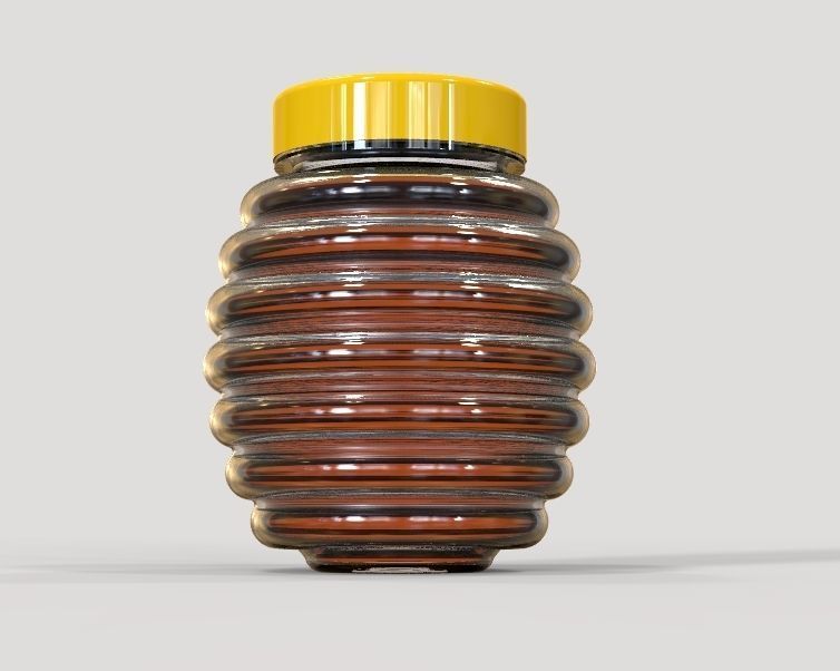 Honey Bottle 200ml 3D print model_1