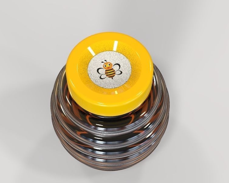 Honey Bottle 200ml 3D print model_3
