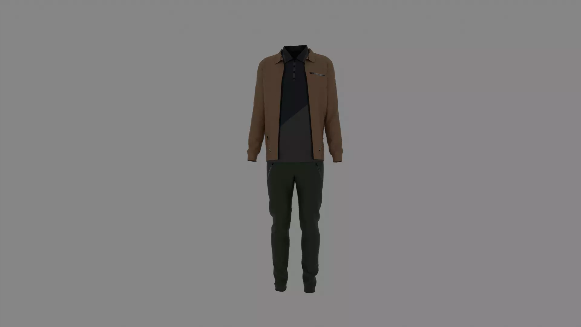 Man Clothes Low-poly 3D model_0