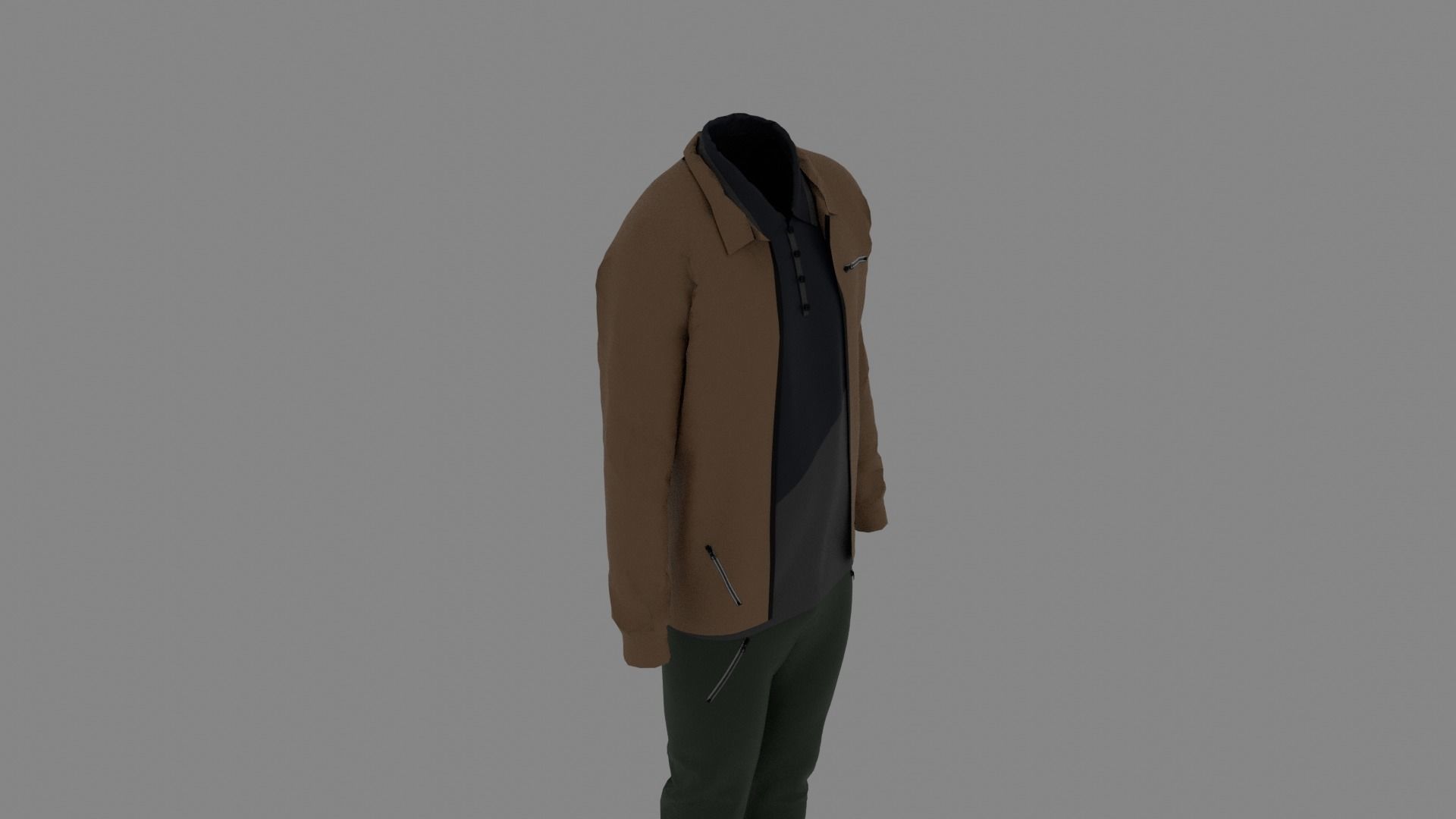 Man Clothes Low-poly 3D model_5