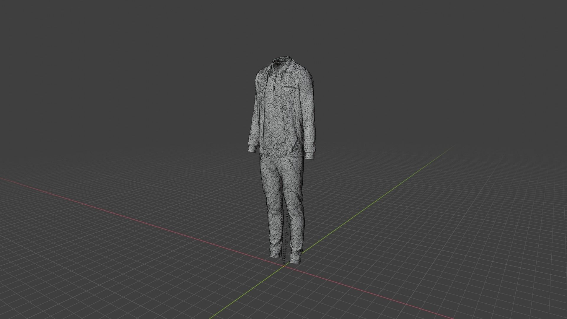 Man Clothes Low-poly 3D model_9