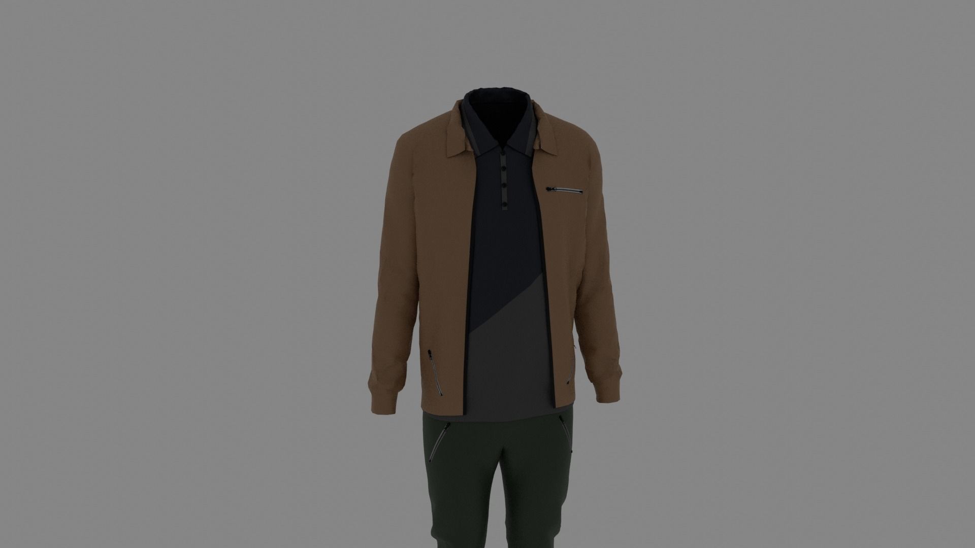 Man Clothes Low-poly 3D model_6