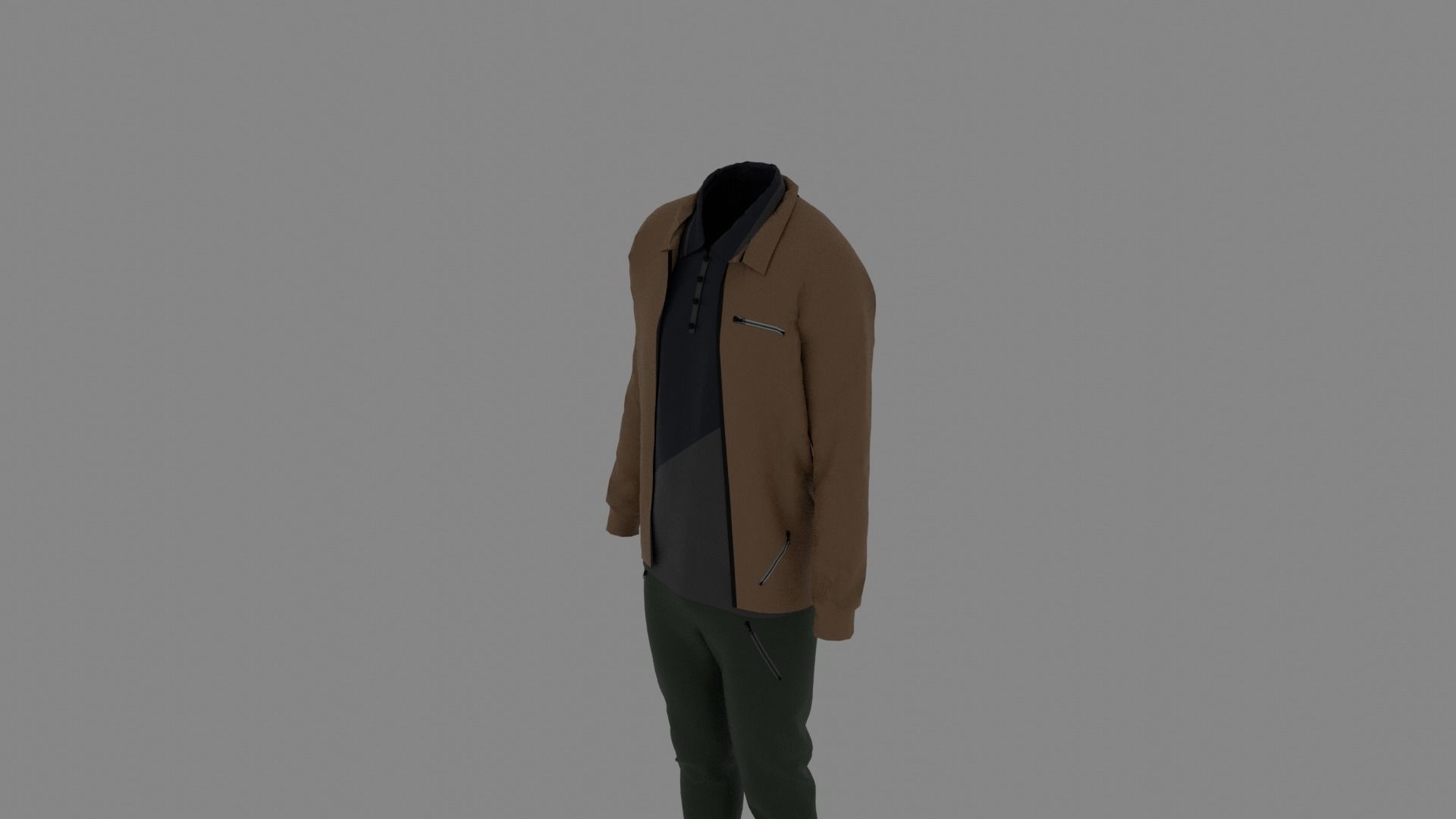 Man Clothes Low-poly 3D model_4