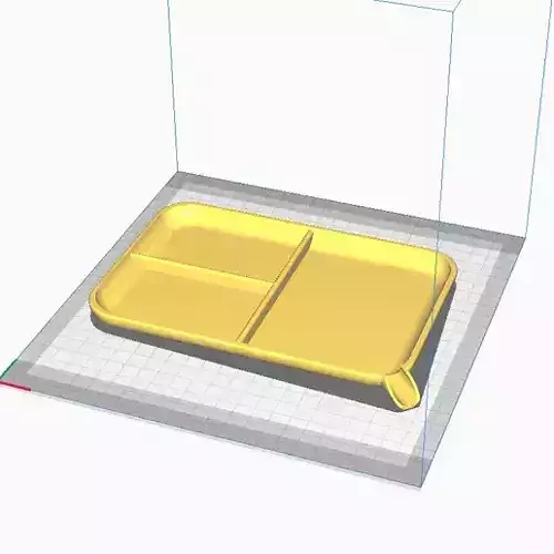 ROLLING TRAY WITH DIVISION AND FUNNEL 3D print model
