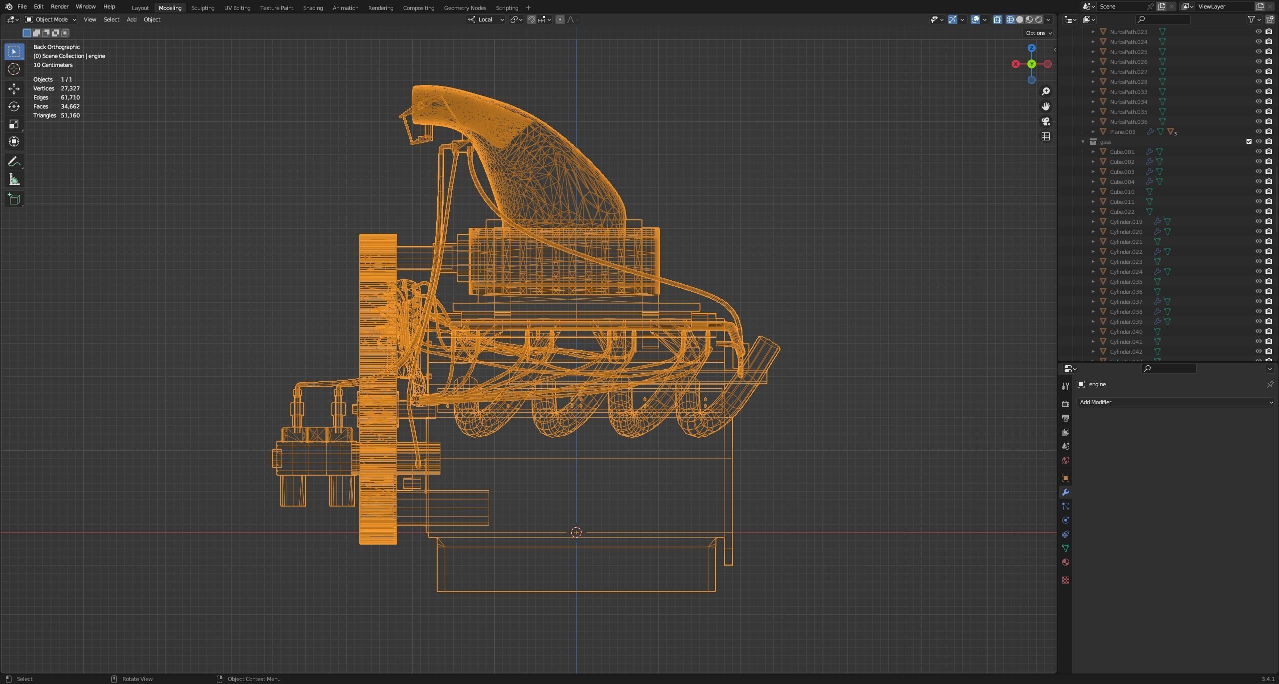 Top Fuel dragster V8 engine Low-poly 3D model_3