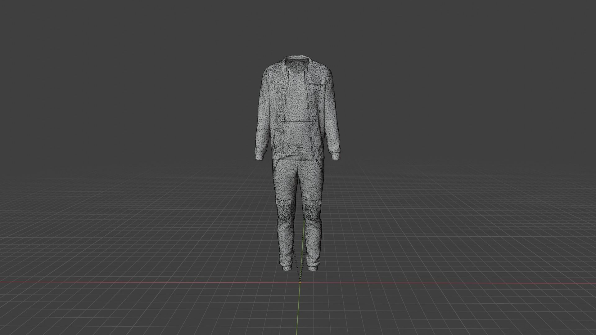 Man Clothes Low-poly 3D model_8