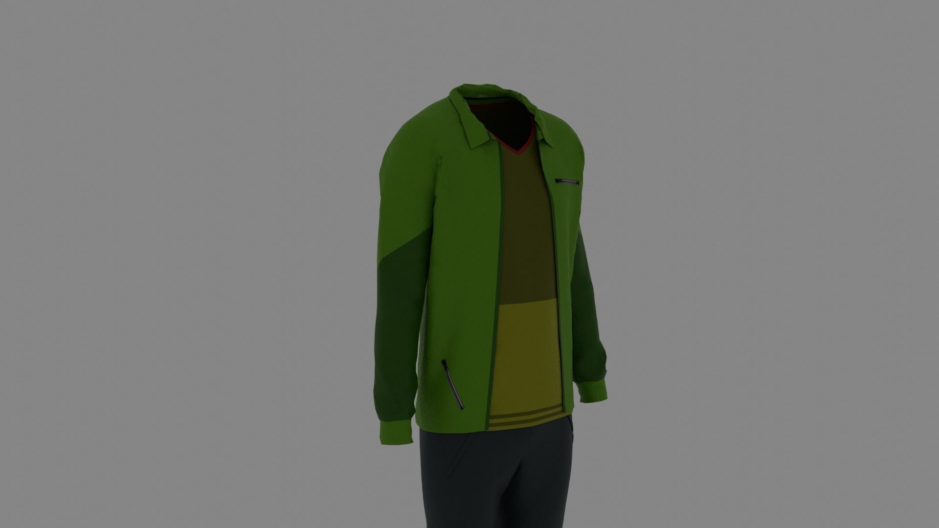 Man Clothes Low-poly 3D model_2