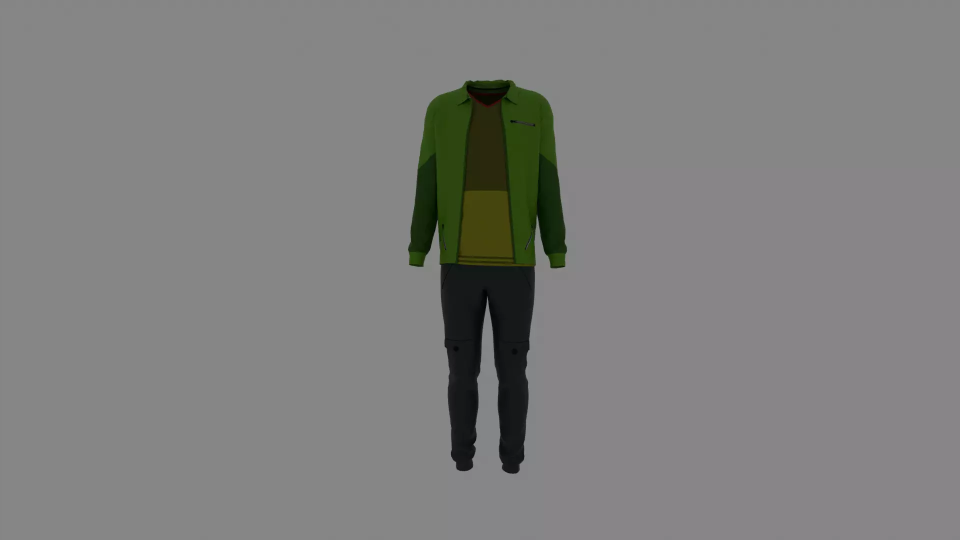 Man Clothes Low-poly 3D model_0