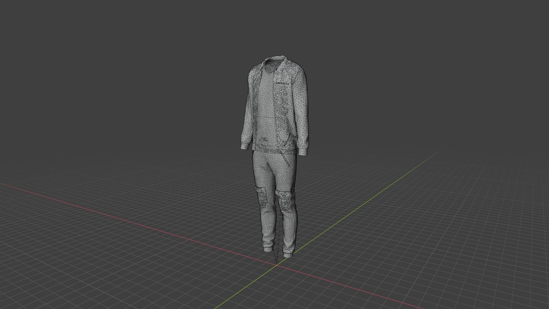 Man Clothes Low-poly 3D model_9
