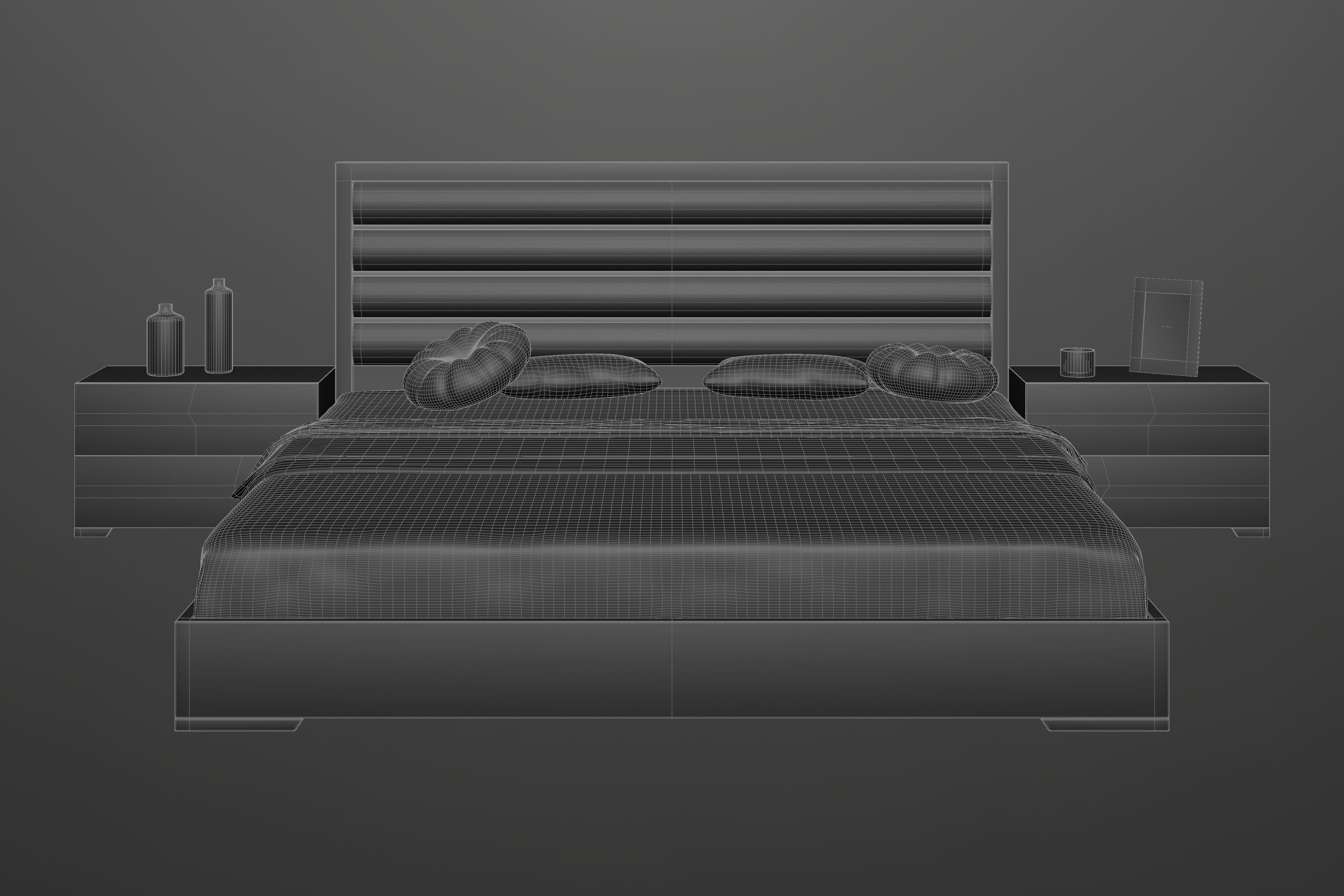 Modern Bed 3D model_4
