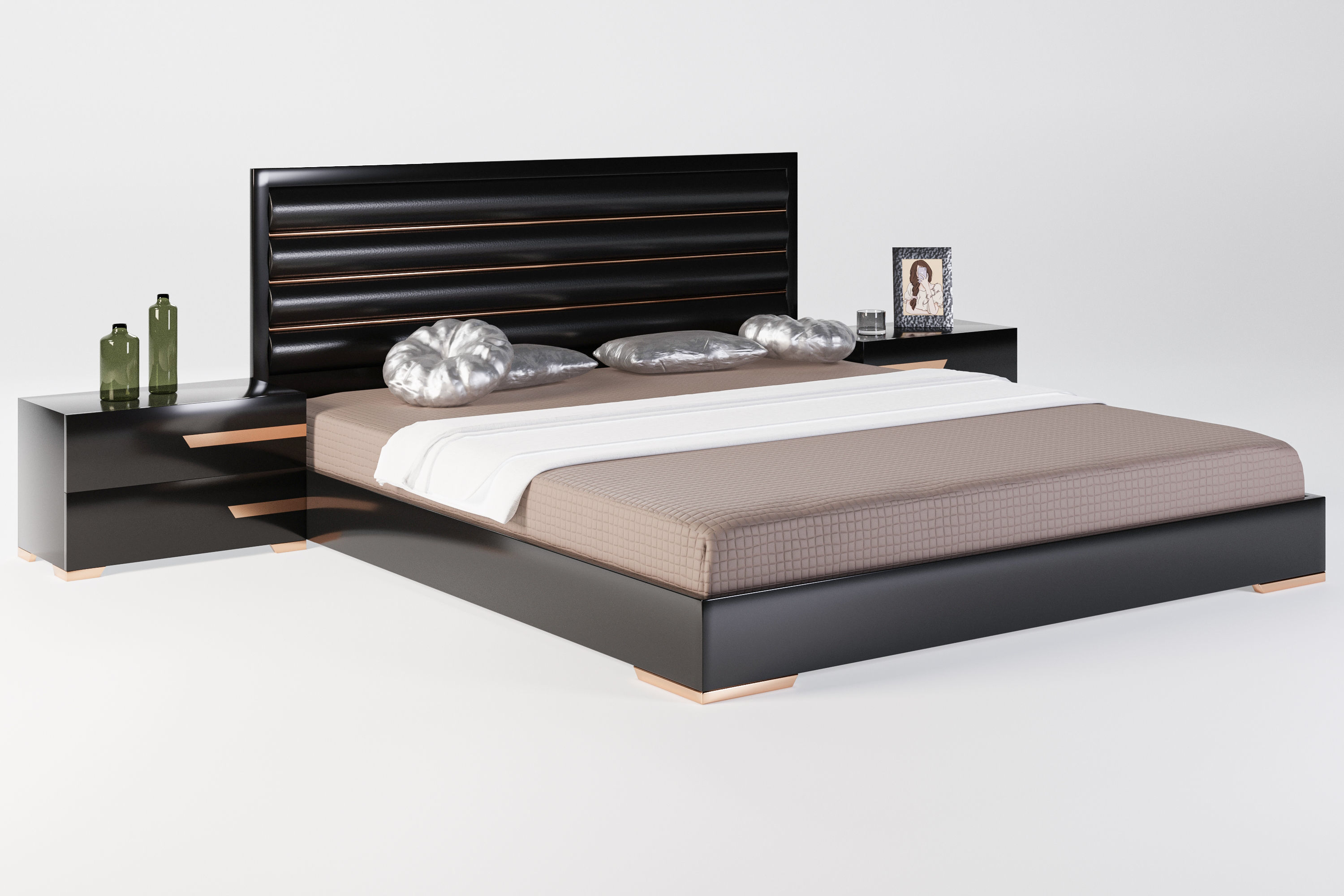 Modern Bed 3D model_1