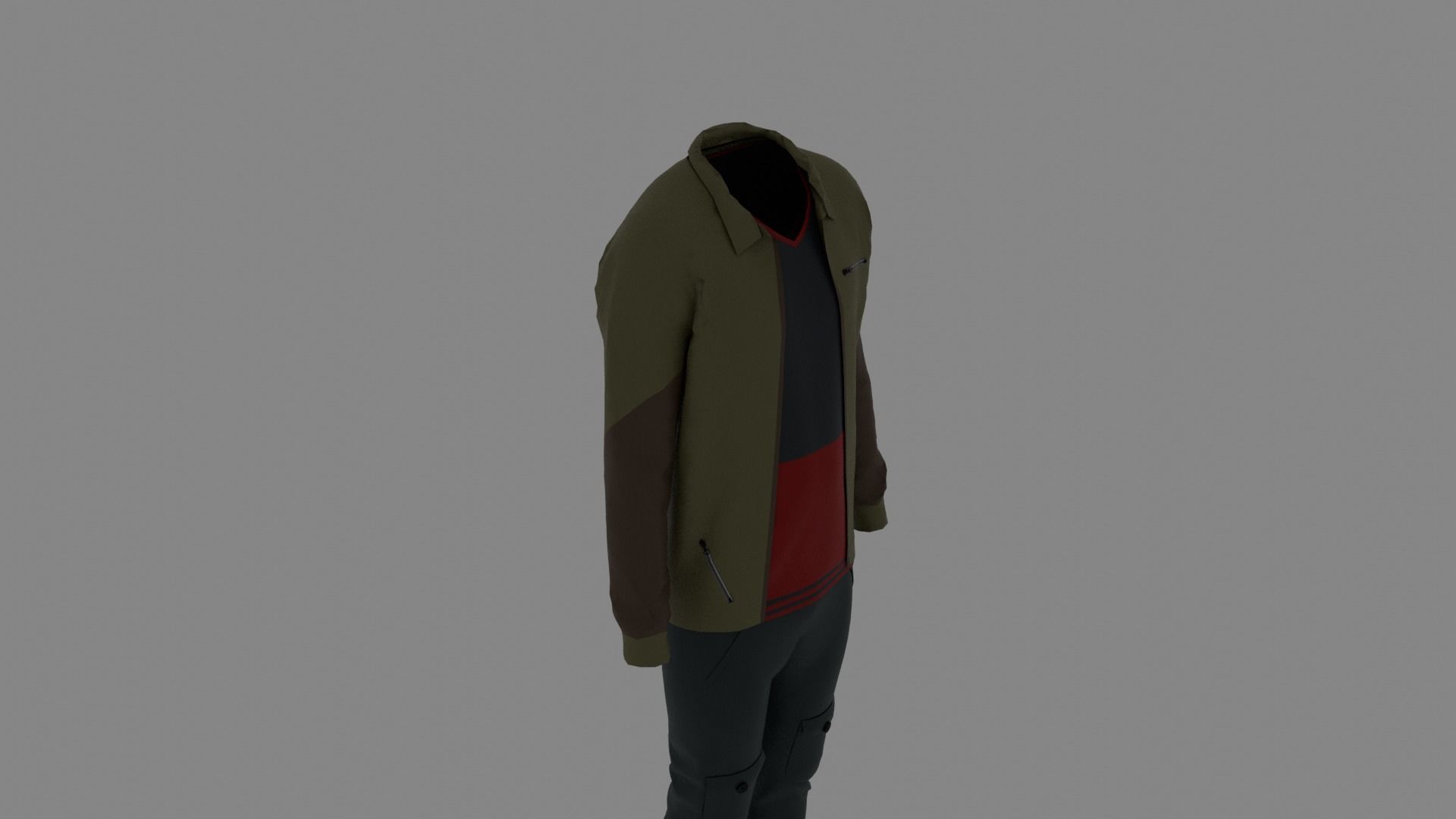 Man Clothes Low-poly 3D model_5