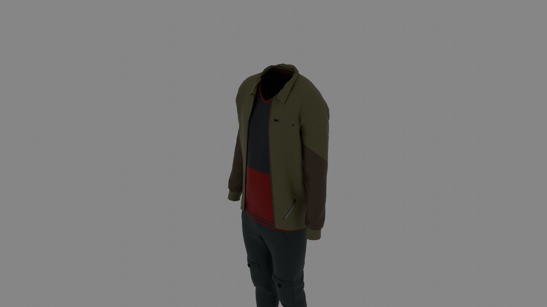 Man Clothes Low-poly 3D model_4