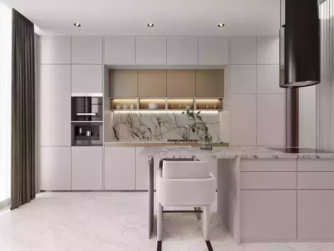 Kitchen Modern DV II Villa 3D model