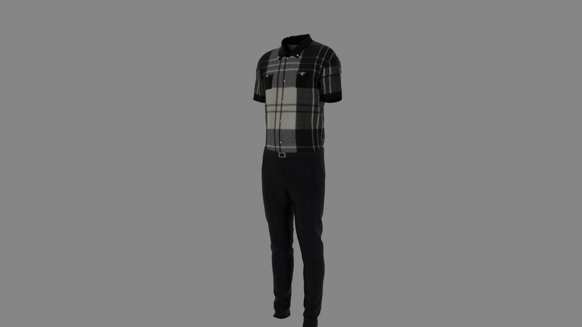 Man Clothes Low-poly 3D model_1