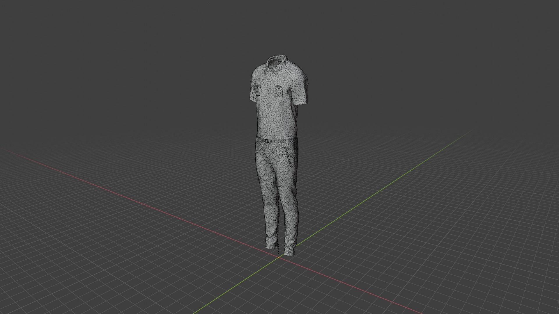Man Clothes Low-poly 3D model_9