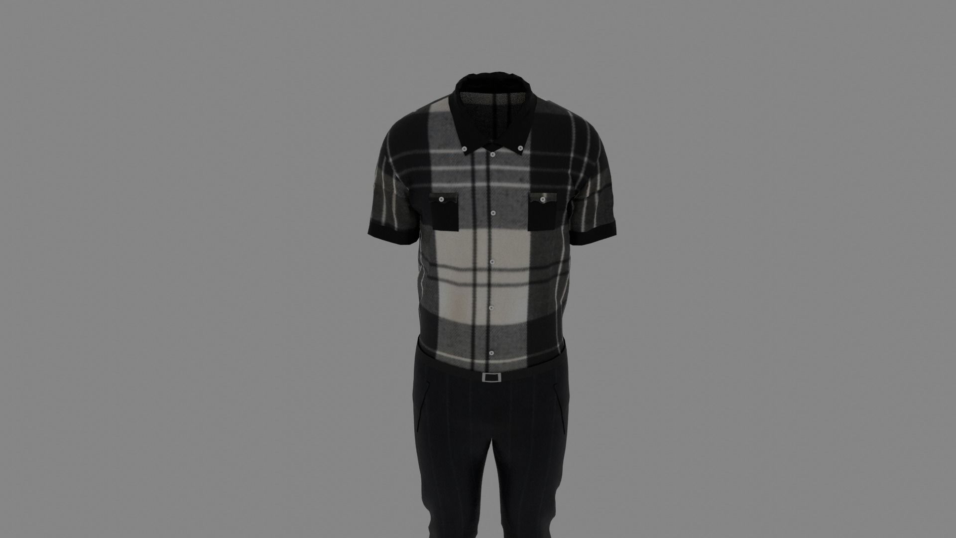 Man Clothes Low-poly 3D model_3