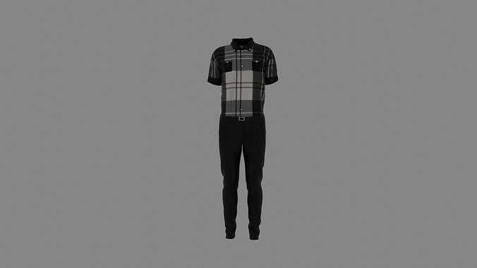 Man Clothes Low-poly 3D model