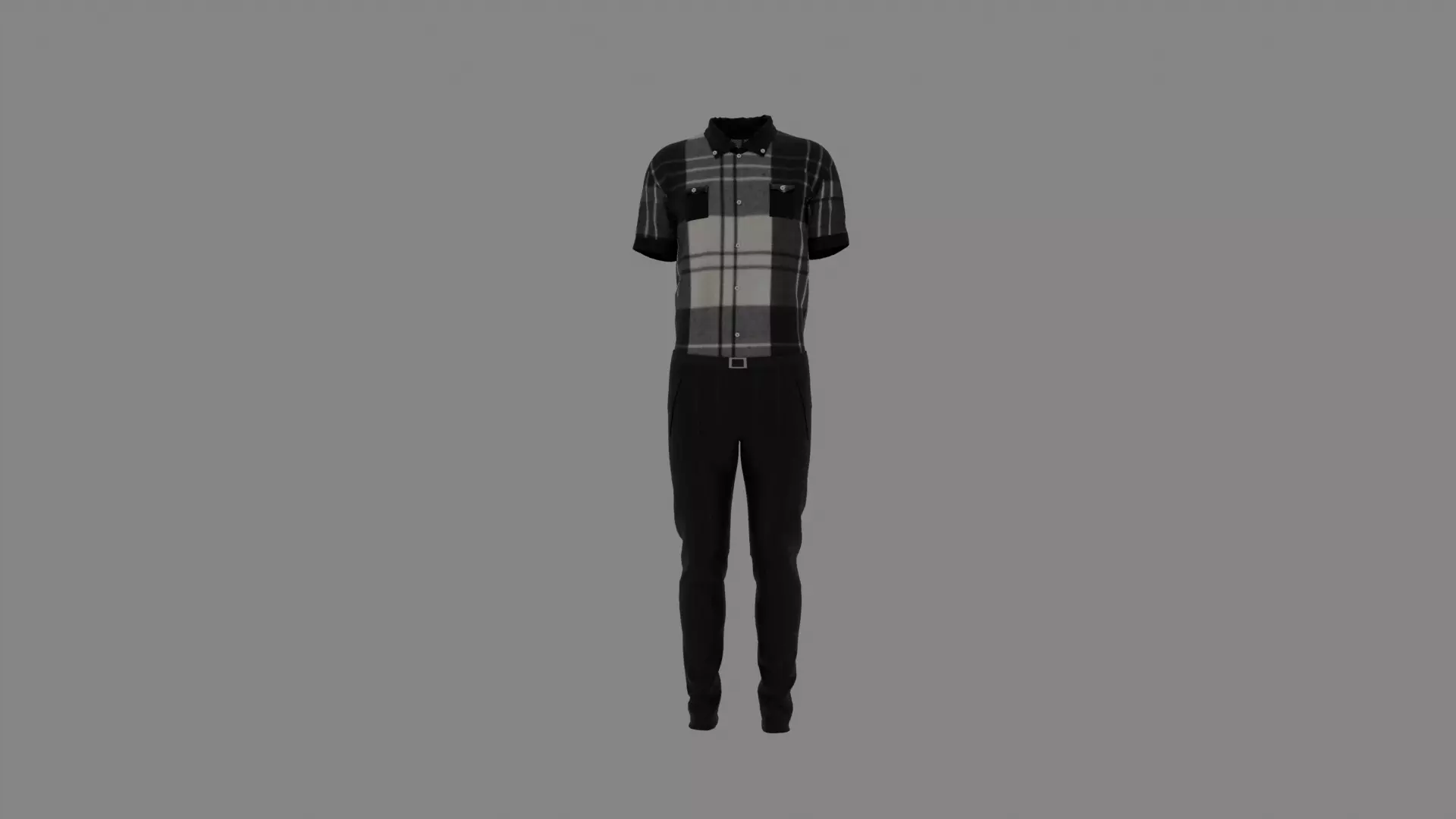 Man Clothes Low-poly 3D model_0
