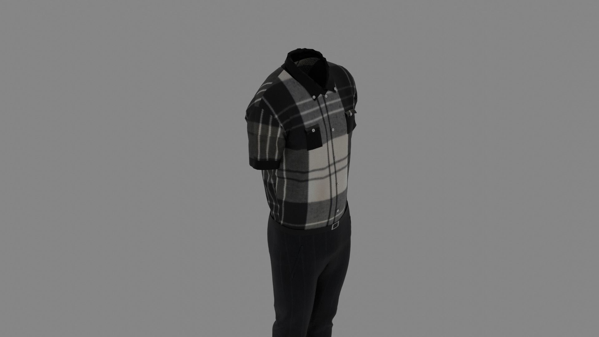 Man Clothes Low-poly 3D model_5