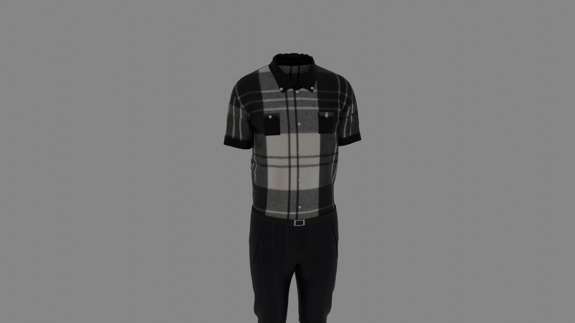 Man Clothes Low-poly 3D model_6