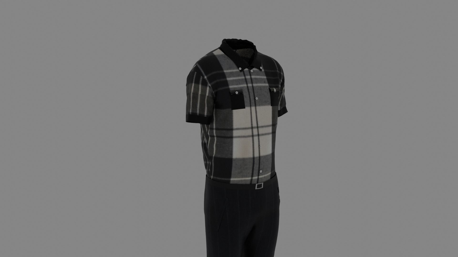 Man Clothes Low-poly 3D model_2