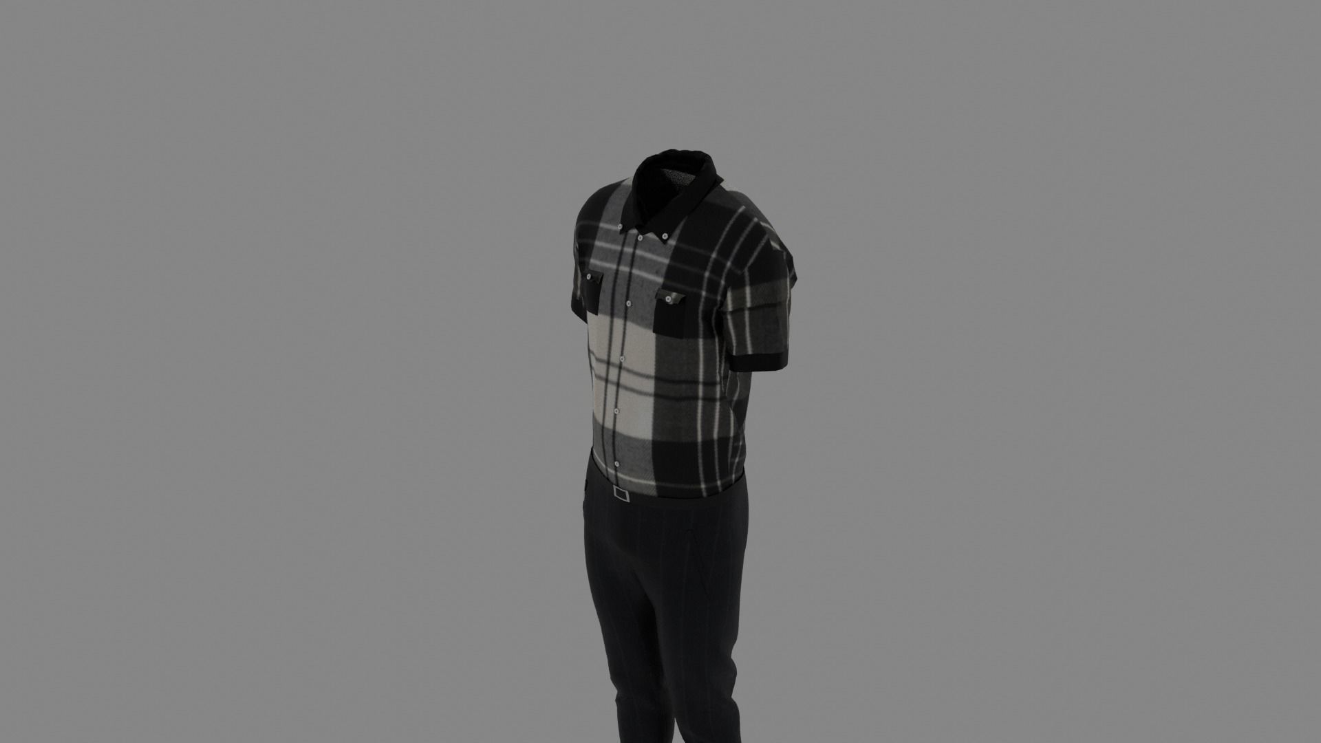 Man Clothes Low-poly 3D model_4