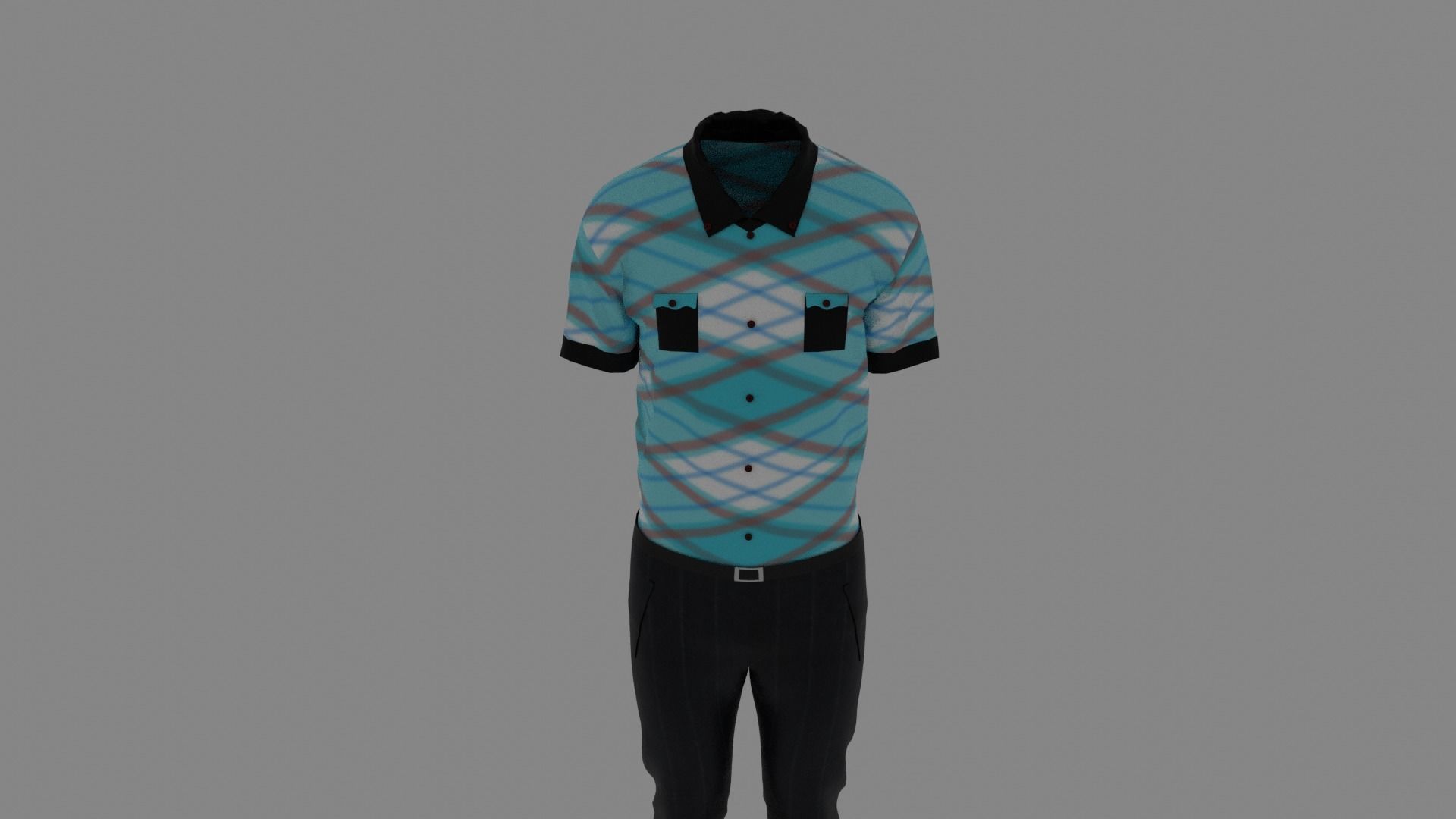 Man Clothes Low-poly 3D model_3