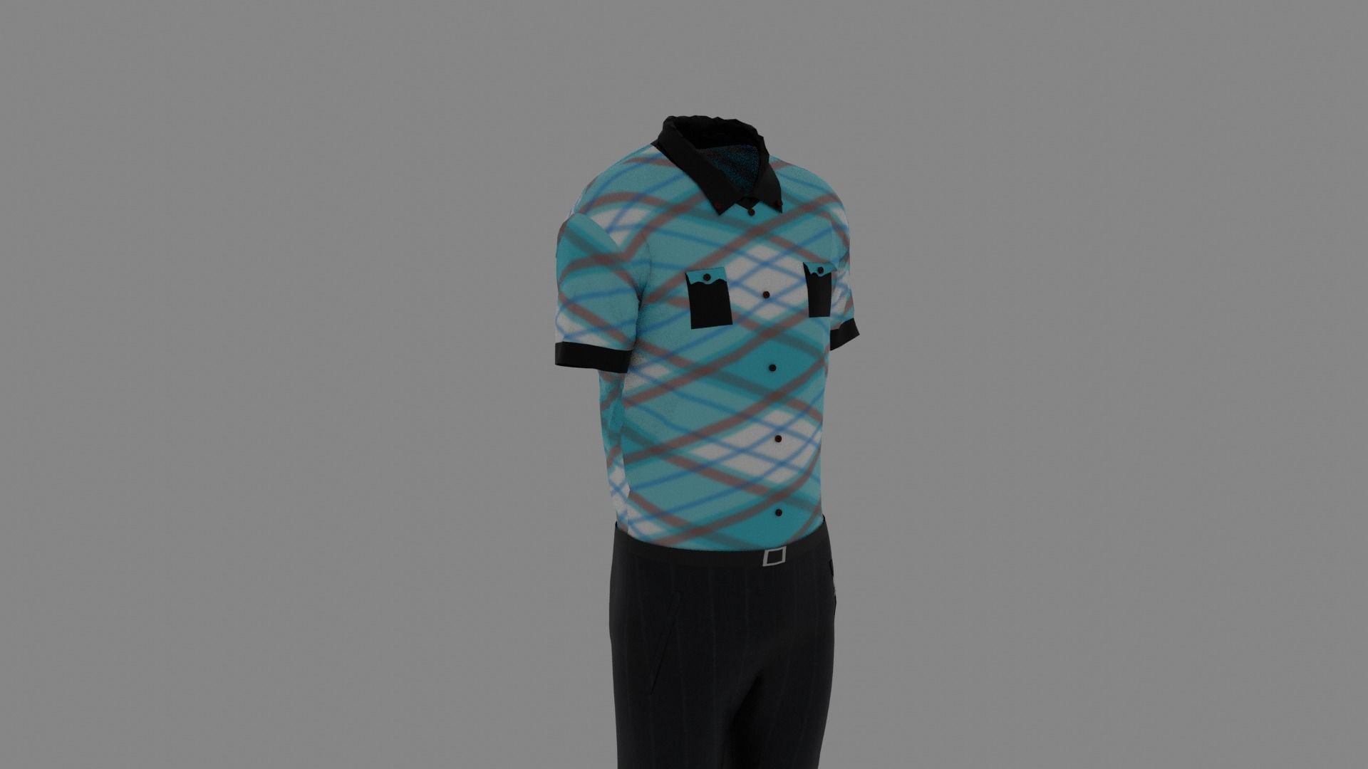 Man Clothes Low-poly 3D model_2