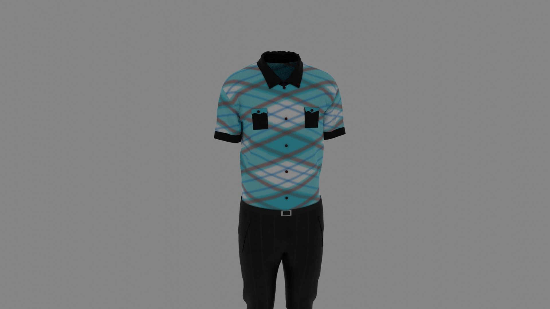Man Clothes Low-poly 3D model_6