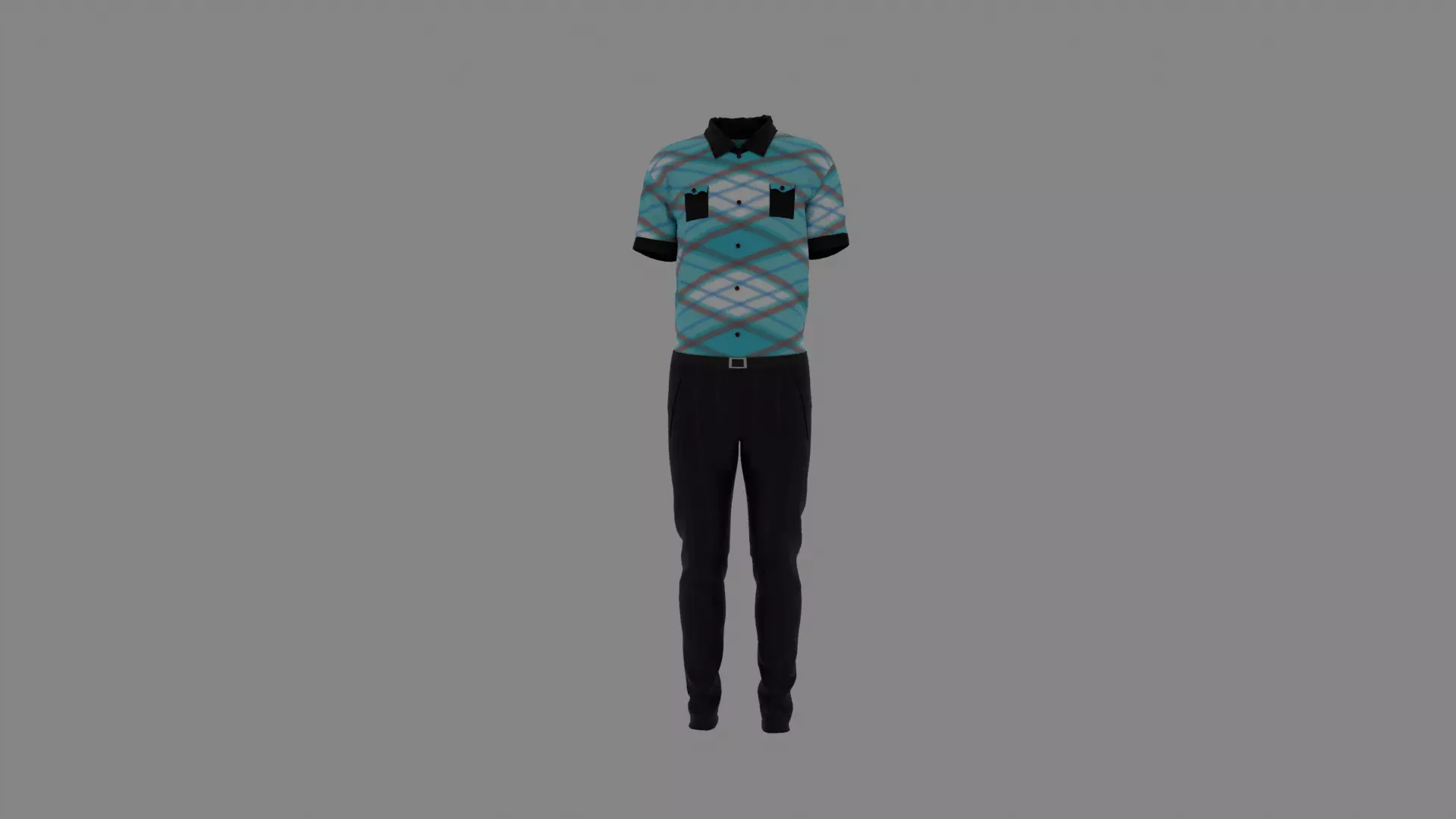 Man Clothes Low-poly 3D model_0
