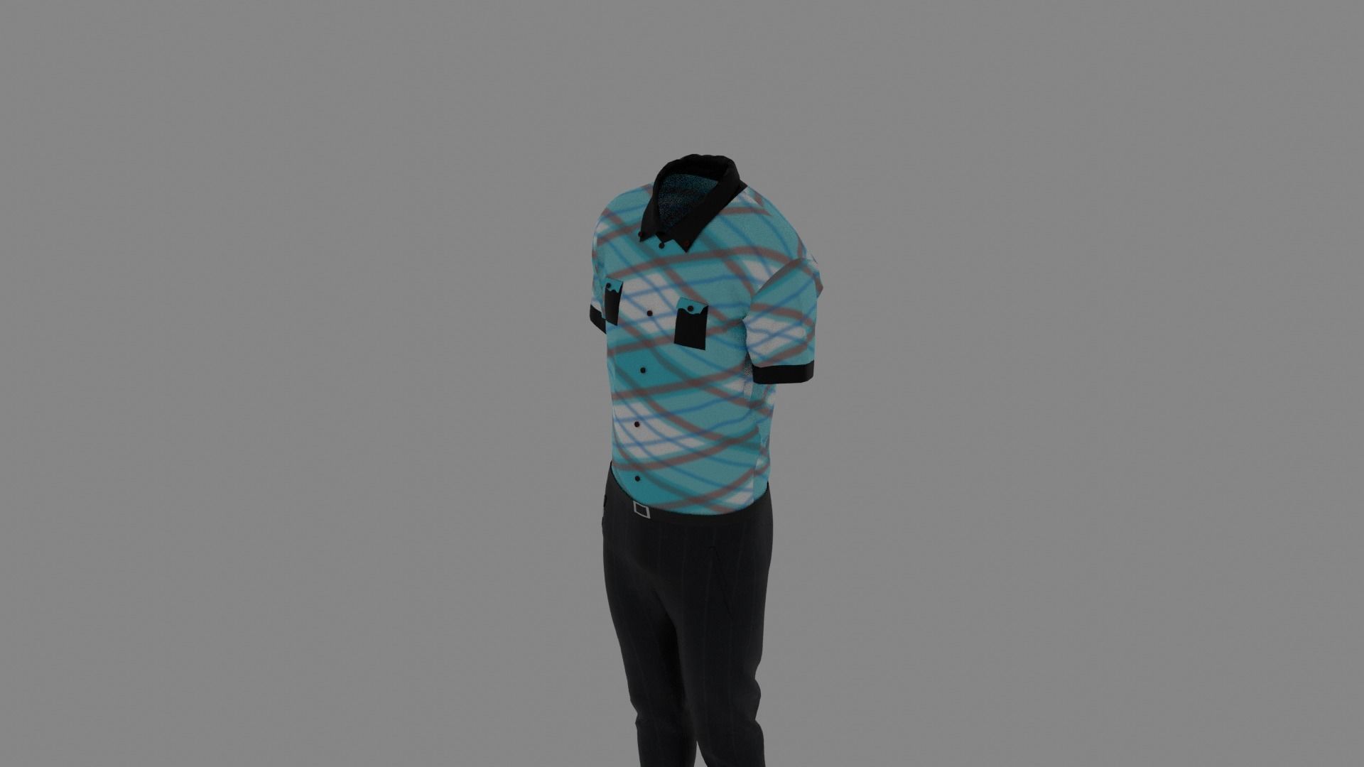 Man Clothes Low-poly 3D model_4