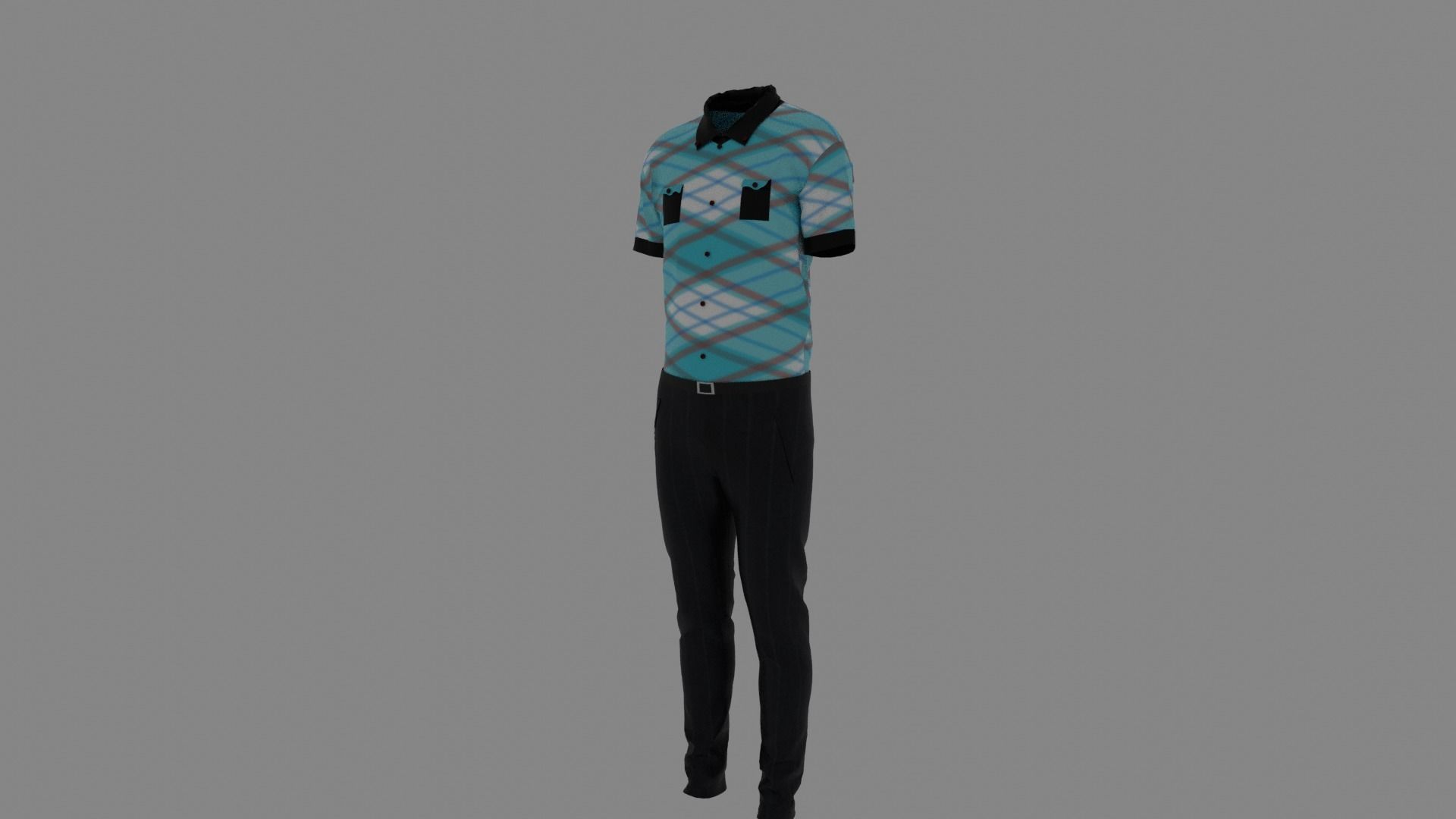 Man Clothes Low-poly 3D model_1