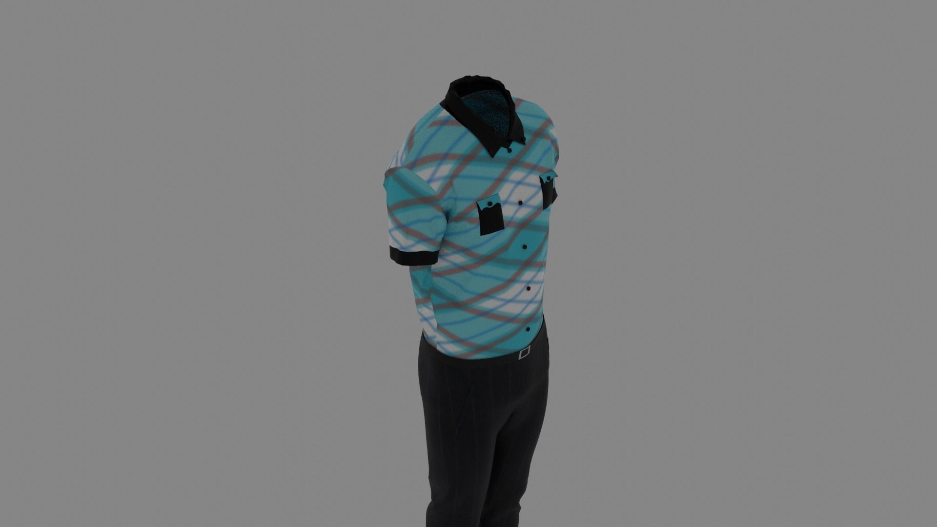 Man Clothes Low-poly 3D model_5