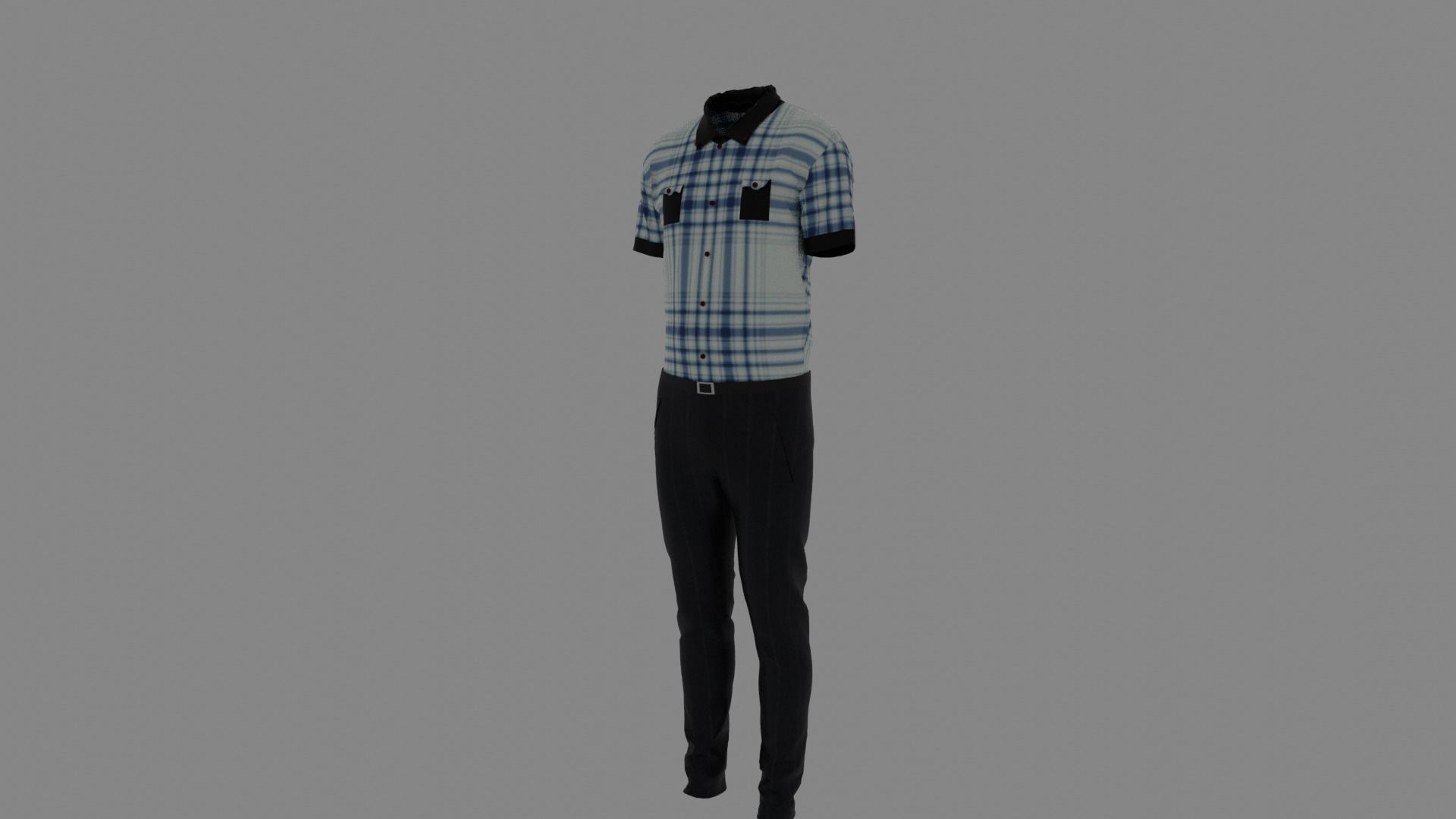 Man Clothes Low-poly 3D model_1