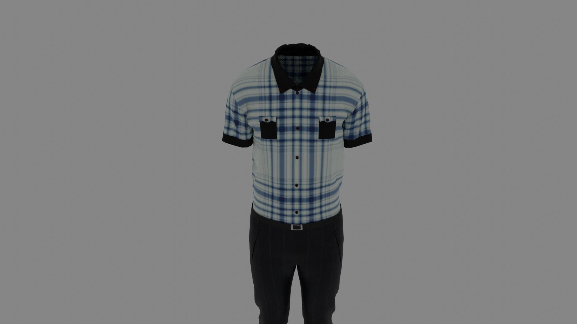 Man Clothes Low-poly 3D model_3