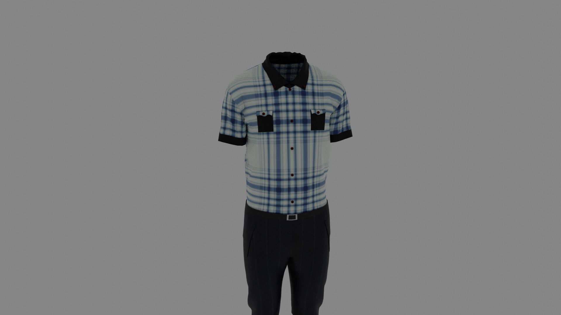 Man Clothes Low-poly 3D model_6