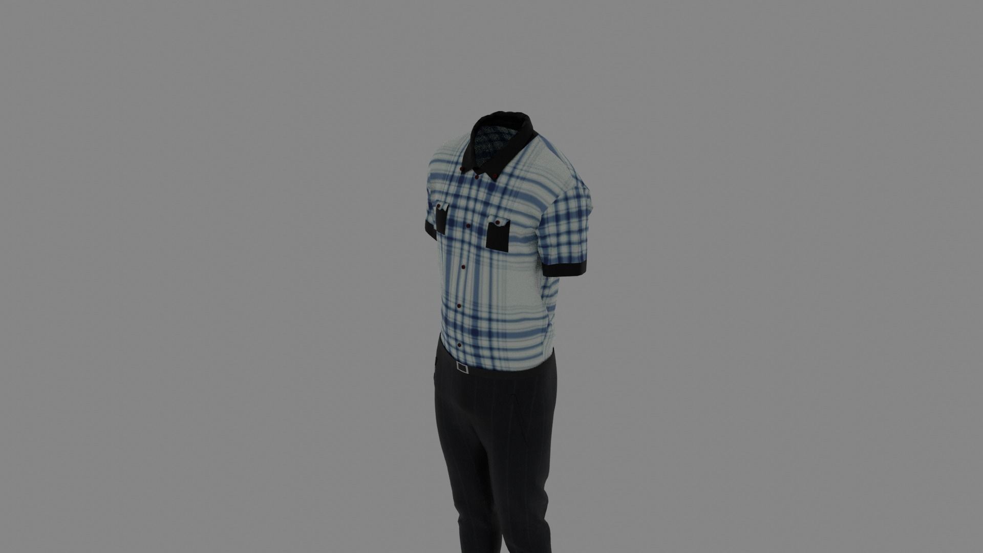 Man Clothes Low-poly 3D model_4