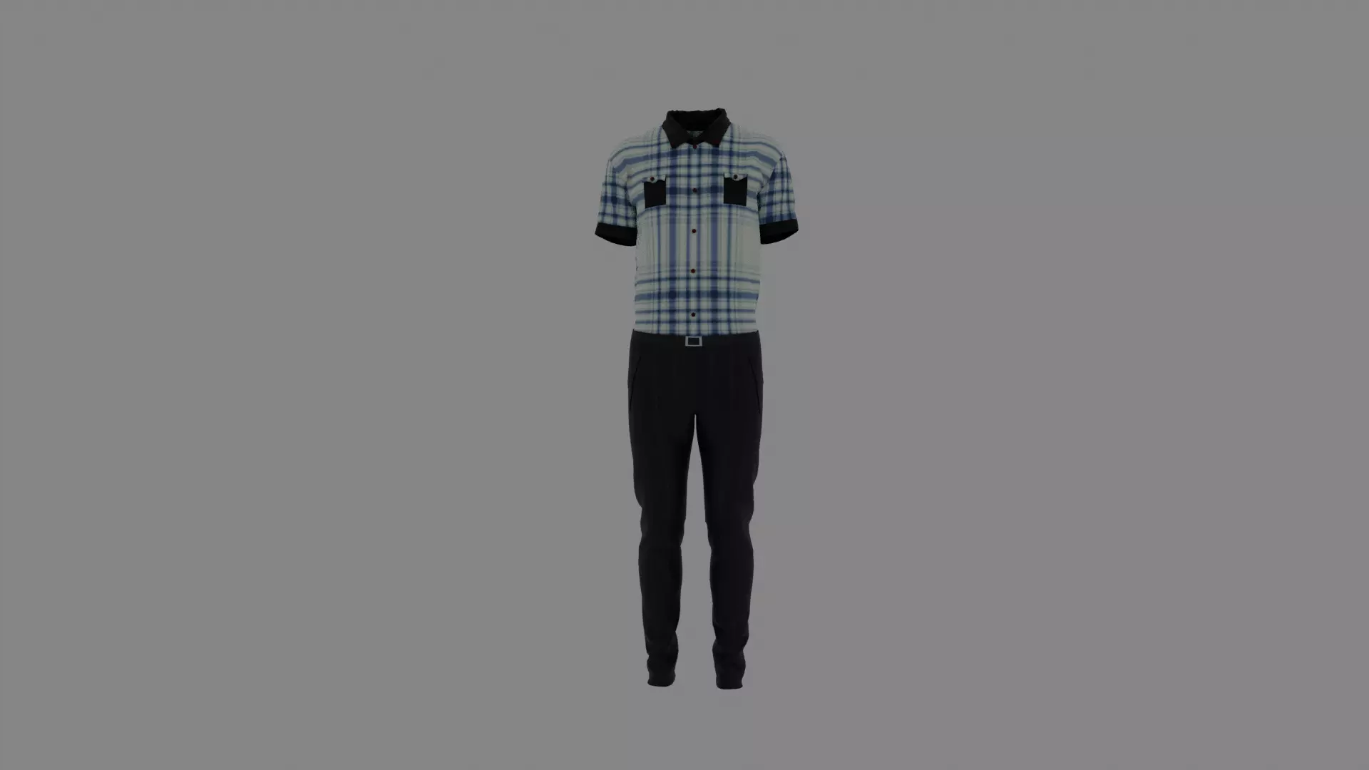 Man Clothes Low-poly 3D model_0