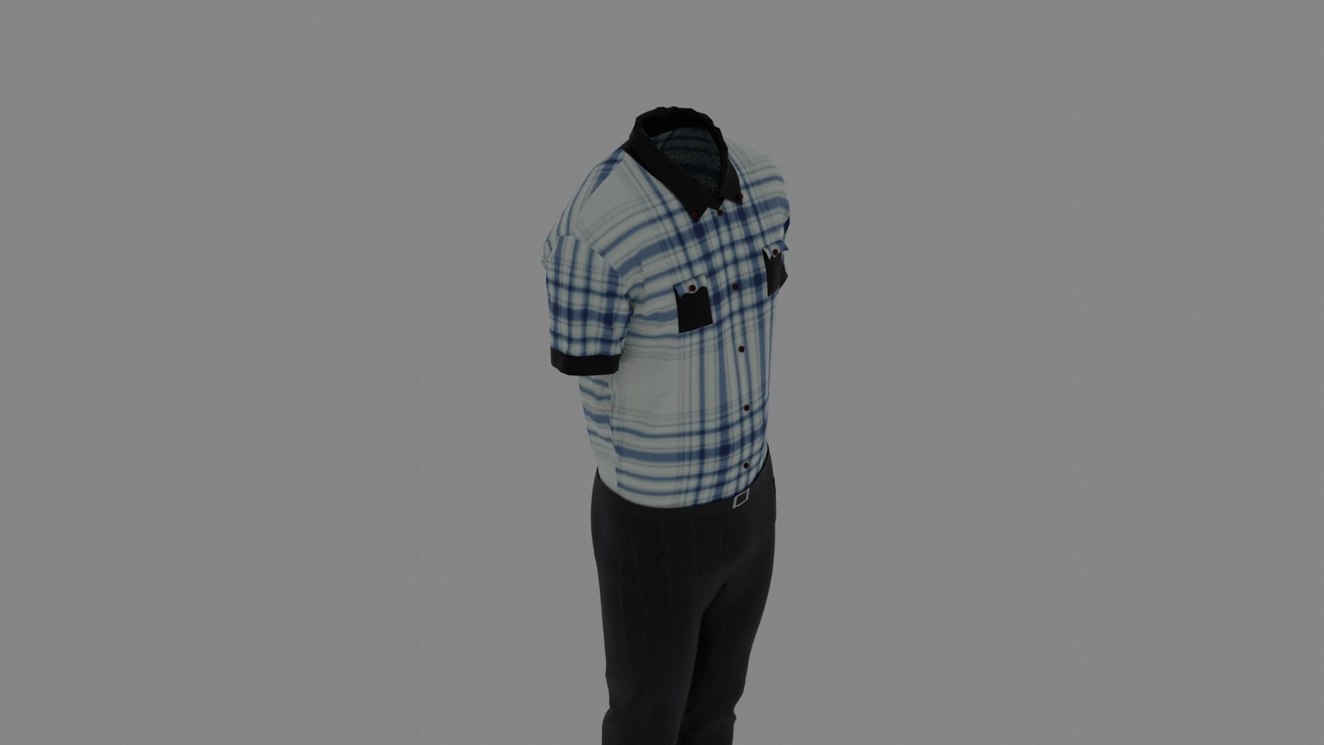Man Clothes Low-poly 3D model_5