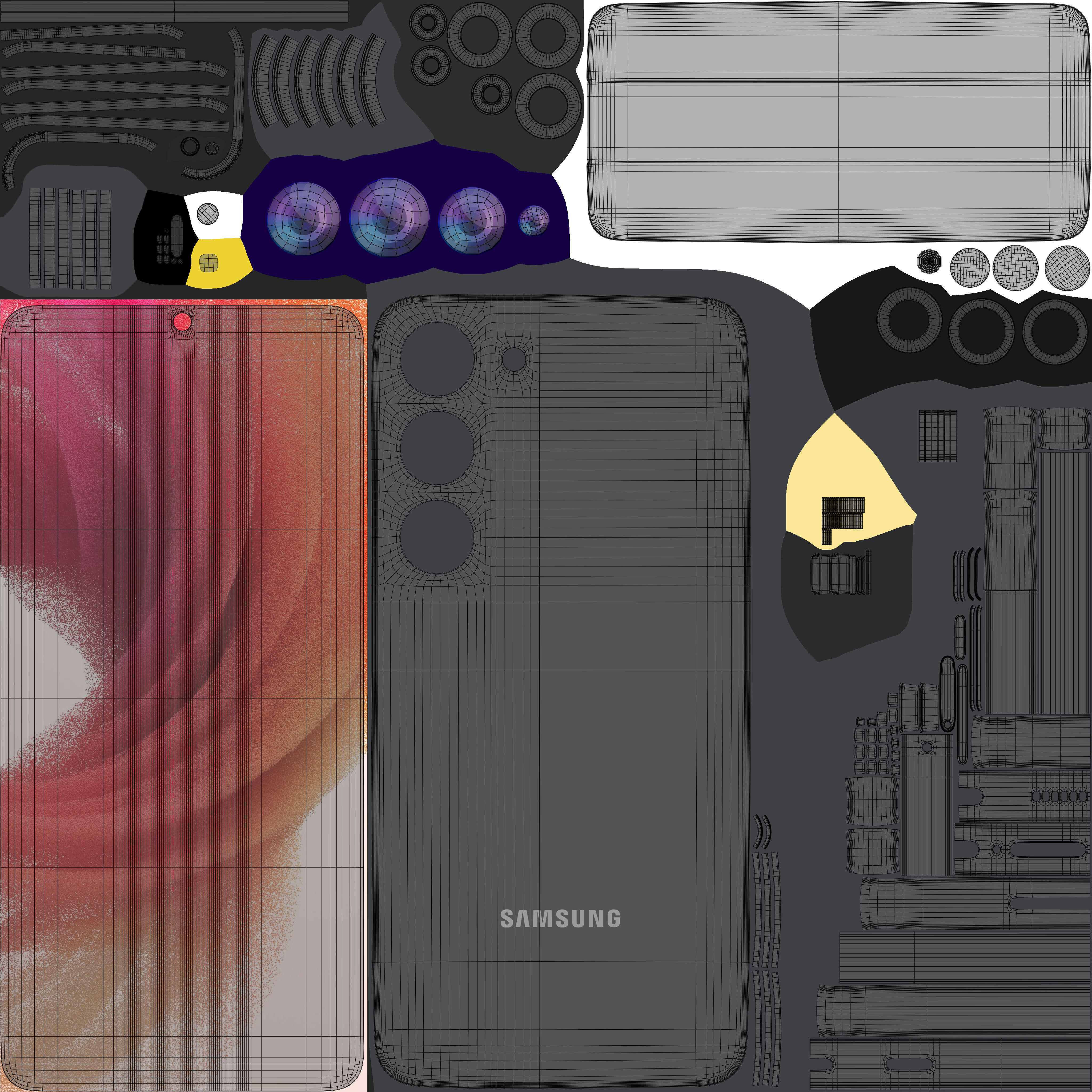 Samsung Galaxy S23 Low-poly 3D model_12